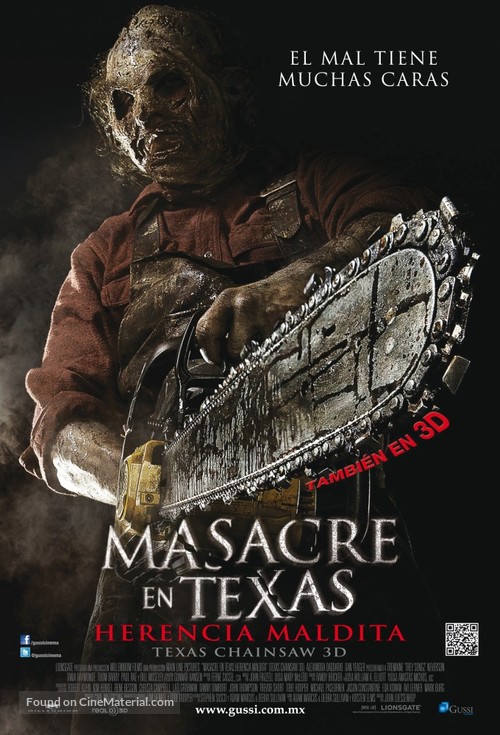 Texas Chainsaw Massacre 3D - Mexican Movie Poster