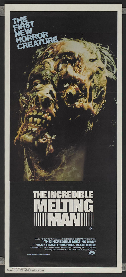 The Incredible Melting Man - Australian Movie Poster