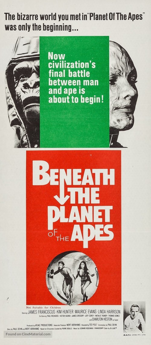 Beneath the Planet of the Apes - Australian Movie Poster