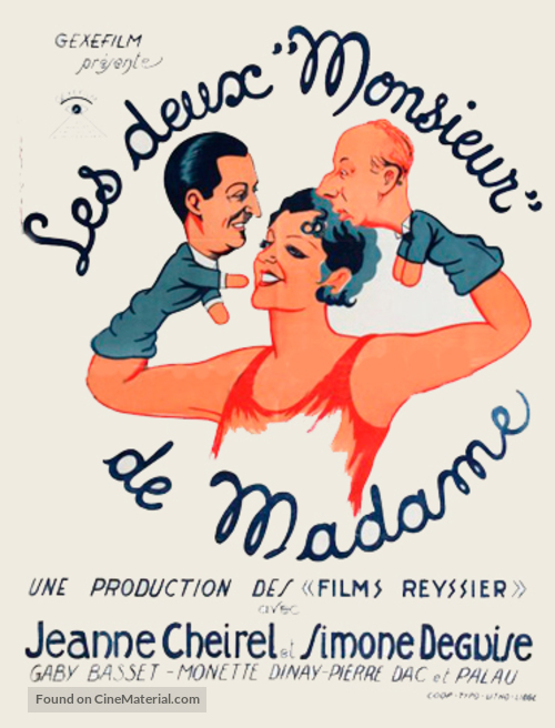 Les deux &#039;Monsieur&#039; de Madame - French Movie Poster