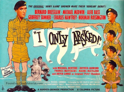 I Only Arsked! - British Movie Poster