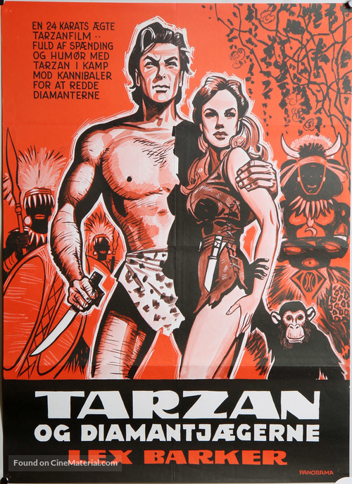 Tarzan&#039;s Savage Fury - Danish Movie Poster