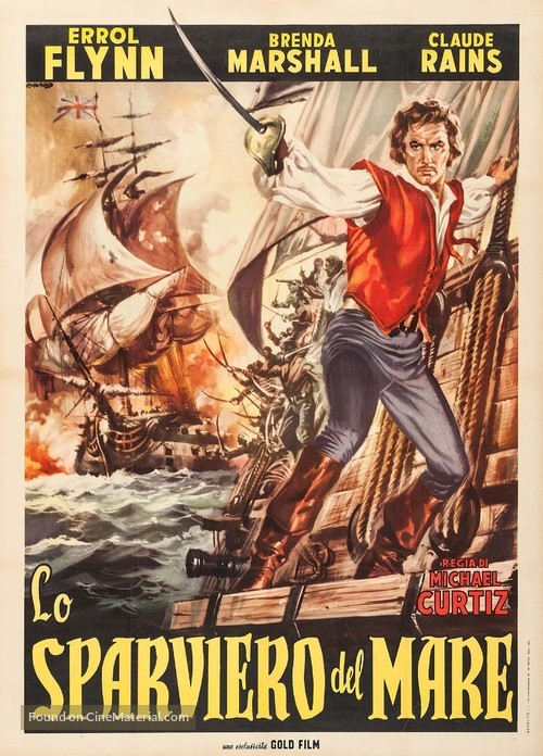 The Sea Hawk - Italian Re-release movie poster