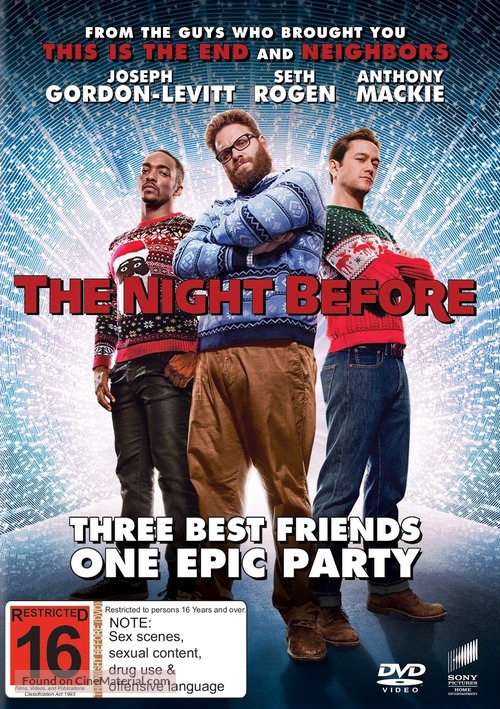 The Night Before - New Zealand DVD movie cover