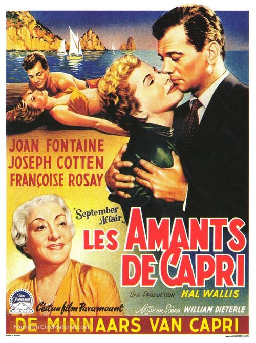 September Affair - Belgian Movie Poster