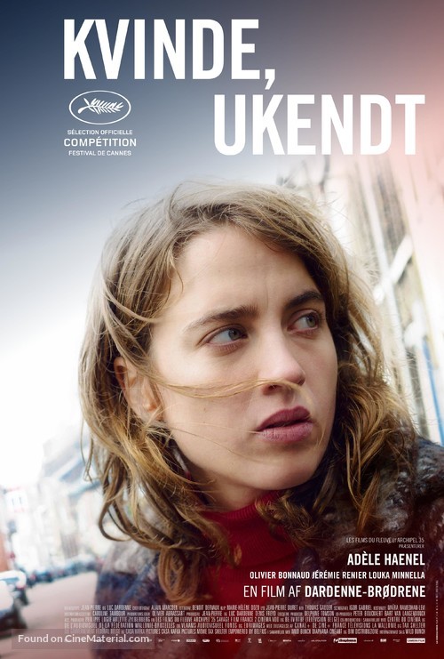 La fille inconnue - Danish Movie Poster