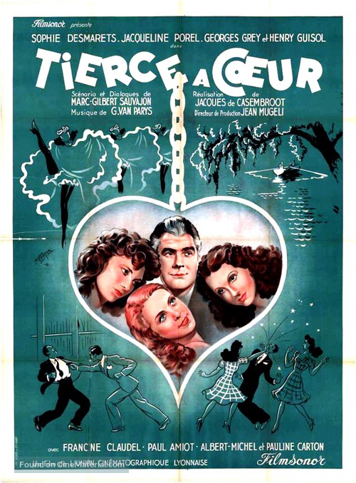 Tierce &agrave; coeur - French Movie Poster