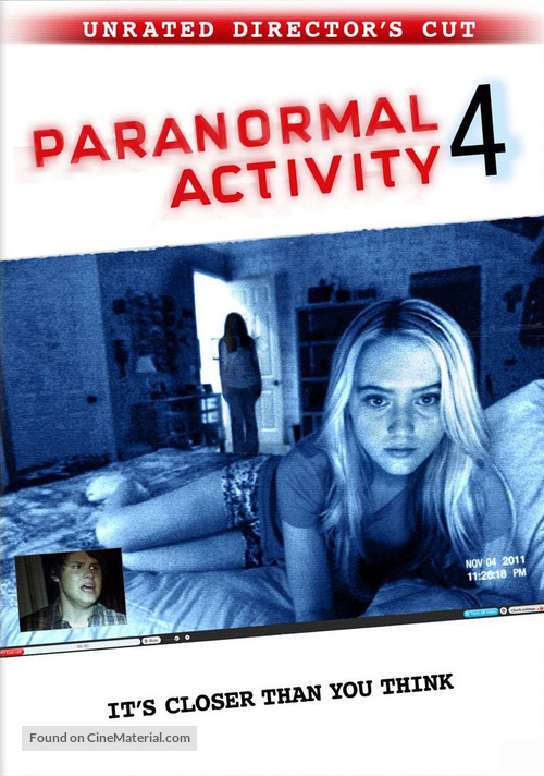 Paranormal Activity 4 - DVD movie cover