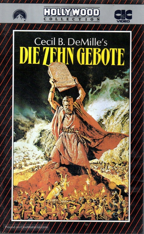 The Ten Commandments - German VHS movie cover