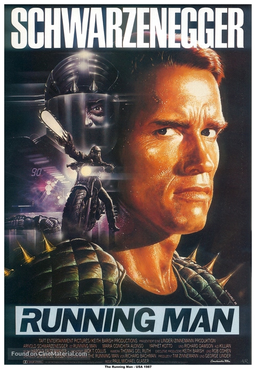The Running Man - German Movie Poster