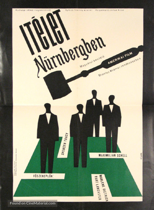 Judgment at Nuremberg - Hungarian Movie Poster