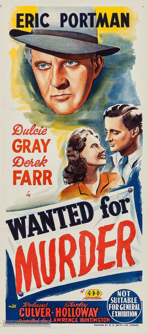 Wanted for Murder - Australian Movie Poster