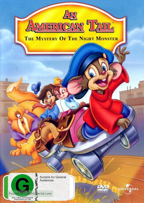 An American Tail: The Mystery of the Night Monster - New Zealand DVD movie cover