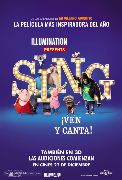 Sing - Chilean Movie Poster
