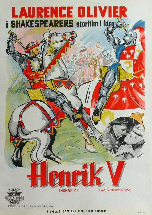 The Chronicle History of King Henry the Fifth with His Battell Fought at Agincourt in France - Swedish Movie Poster