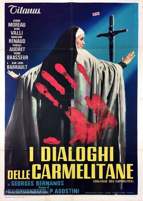 Le dialogue des Carm&eacute;lites - Italian Movie Poster