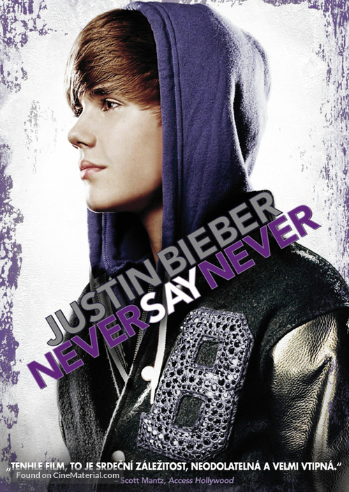 Justin Bieber: Never Say Never - Czech DVD movie cover