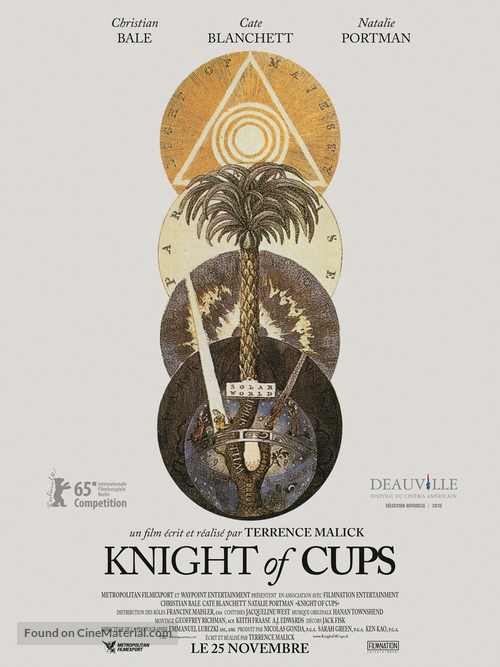 Knight of Cups - French Movie Poster