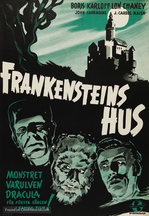 House of Frankenstein - Swedish Theatrical movie poster