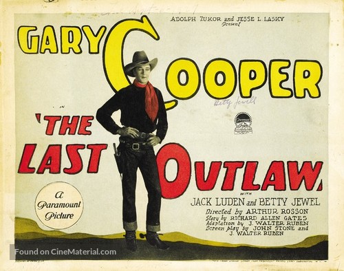 The Last Outlaw - Movie Poster