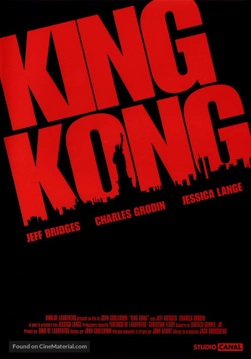 King Kong - French Blu-Ray movie cover