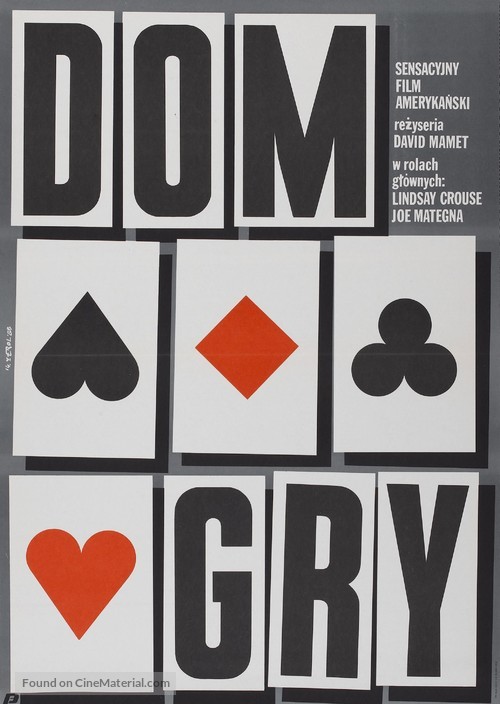 House of Games - Polish Movie Poster