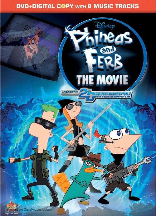 Phineas and Ferb: Across the Second Dimension - DVD movie cover