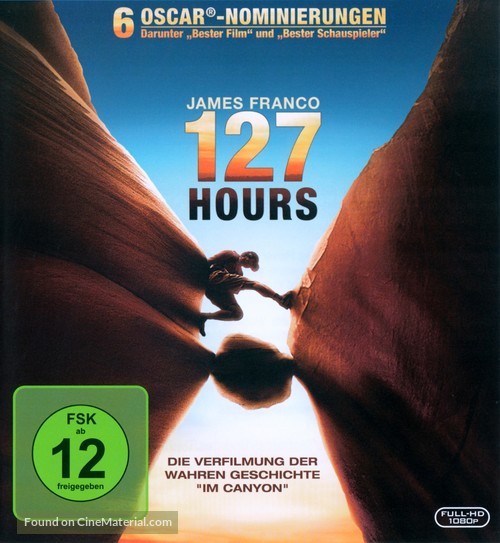 127 Hours - German Blu-Ray movie cover