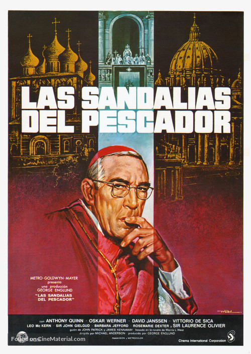 The Shoes of the Fisherman - Spanish Movie Poster