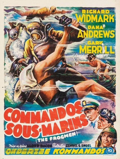 The Frogmen - Belgian Movie Poster