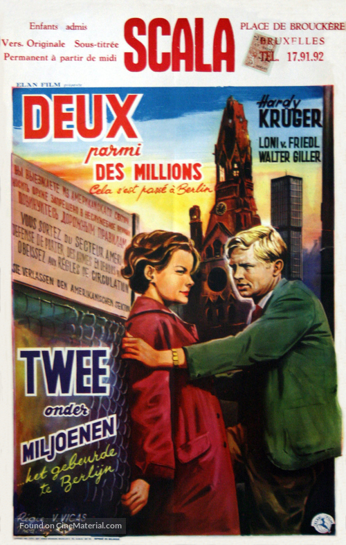 Zwei unter Millionen - Belgian Movie Poster