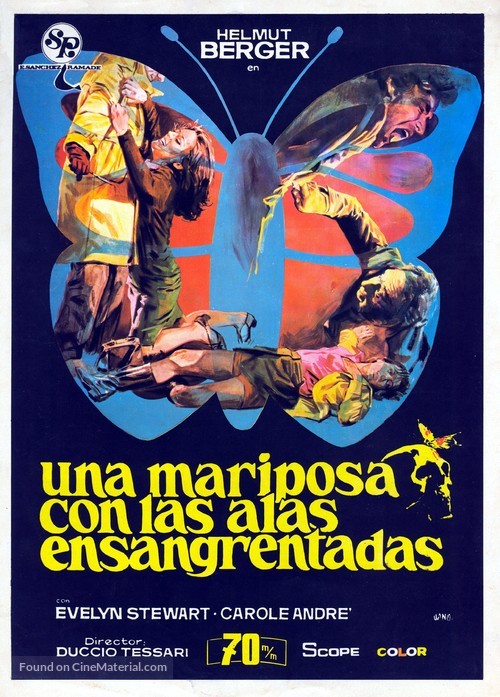 Una farfalla con le ali insanguinate - Spanish Movie Poster