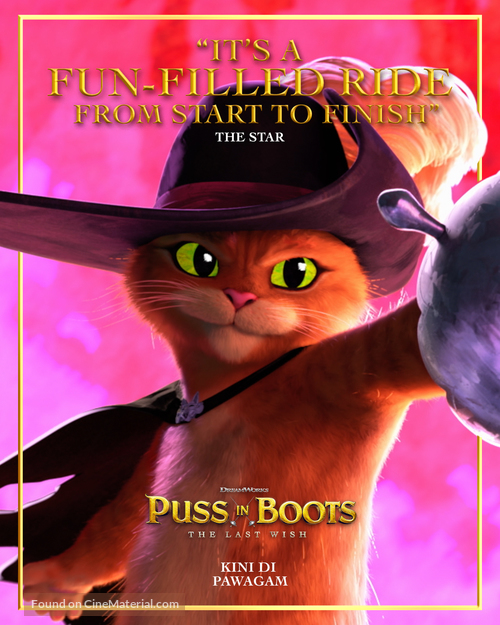 Puss in Boots: The Last Wish - Malaysian Movie Poster