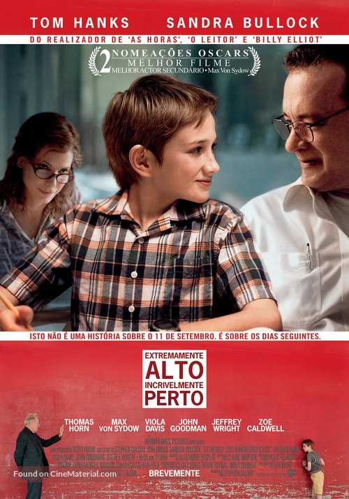 Extremely Loud &amp; Incredibly Close - Portuguese Movie Poster