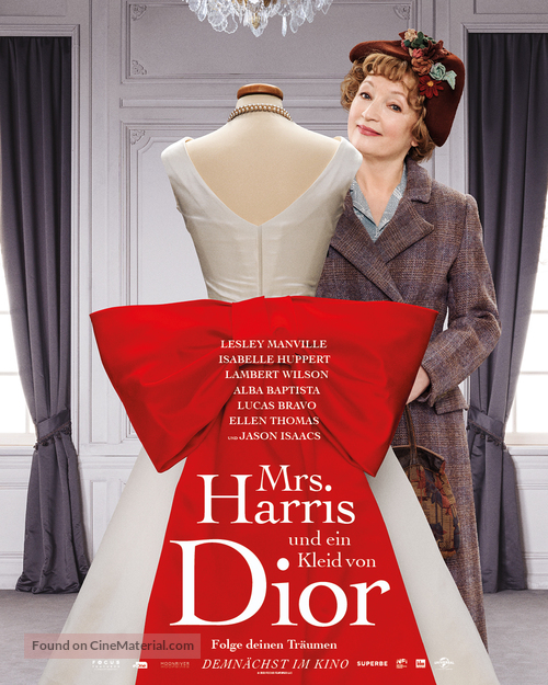 Mrs. Harris Goes to Paris - German Movie Poster