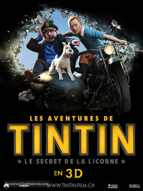 The Adventures of Tintin: The Secret of the Unicorn - Swiss Movie Poster