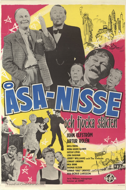 &Aring;sa-Nisse och tjocka sl&auml;kten - Swedish Movie Poster