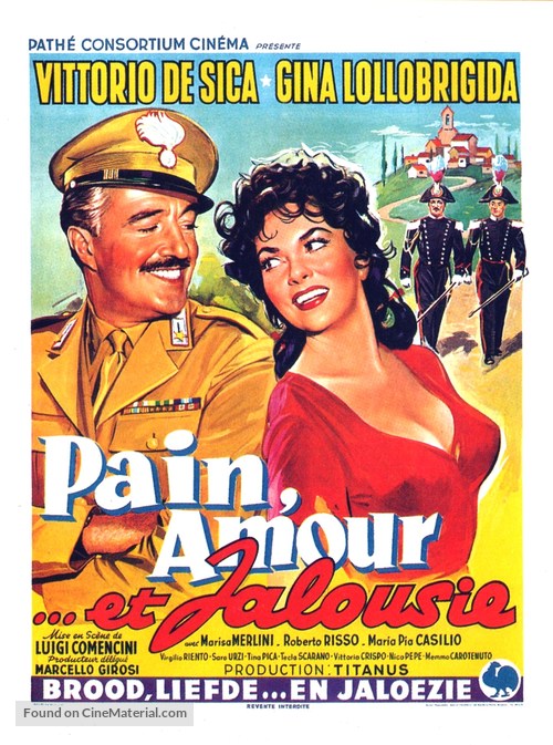 Pane, amore e gelosia - Belgian Movie Poster