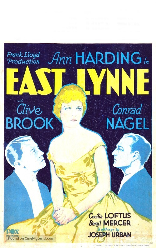 East Lynne - Movie Poster