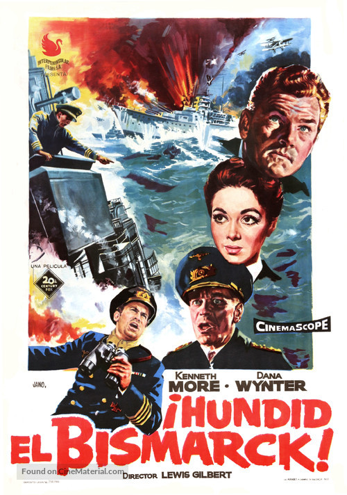 Sink the Bismarck! - Spanish Movie Poster