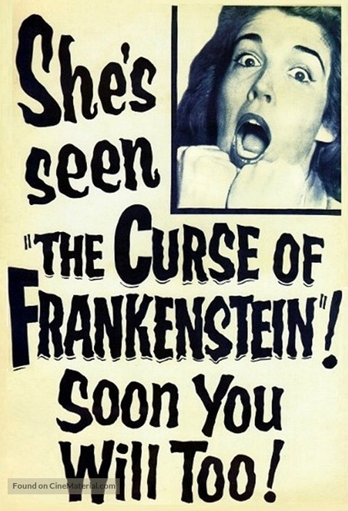 The Curse of Frankenstein - Advance movie poster