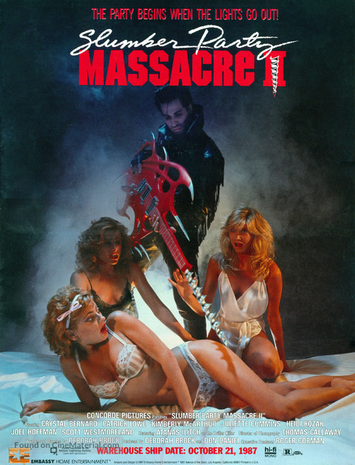Slumber Party Massacre II - Video release movie poster
