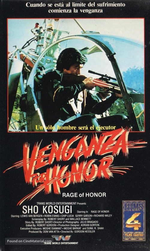 Rage of Honor - Spanish VHS movie cover