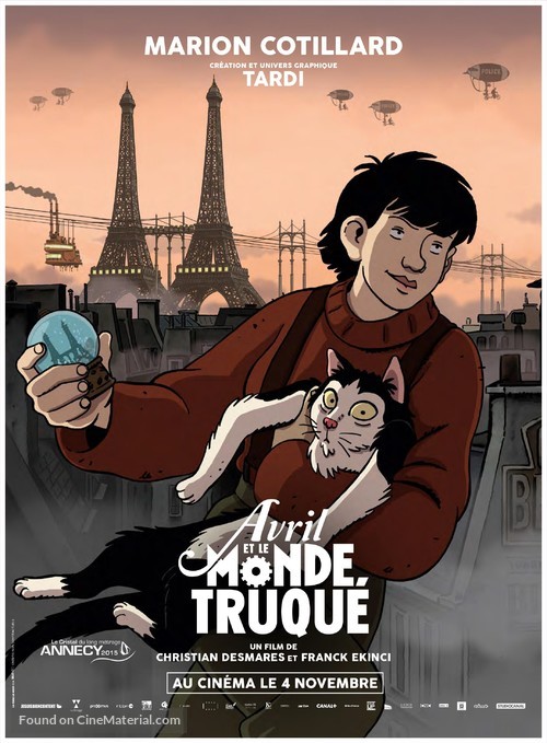 Avril et le monde truqué (2015) French movie poster