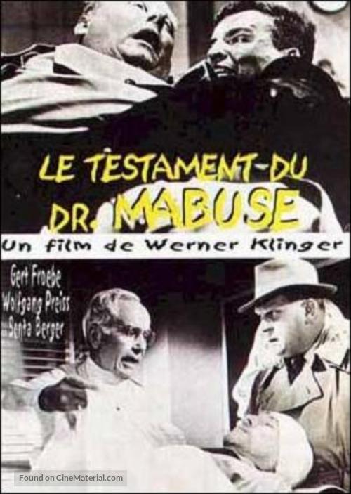 Das Testament des Dr. Mabuse - French Movie Poster