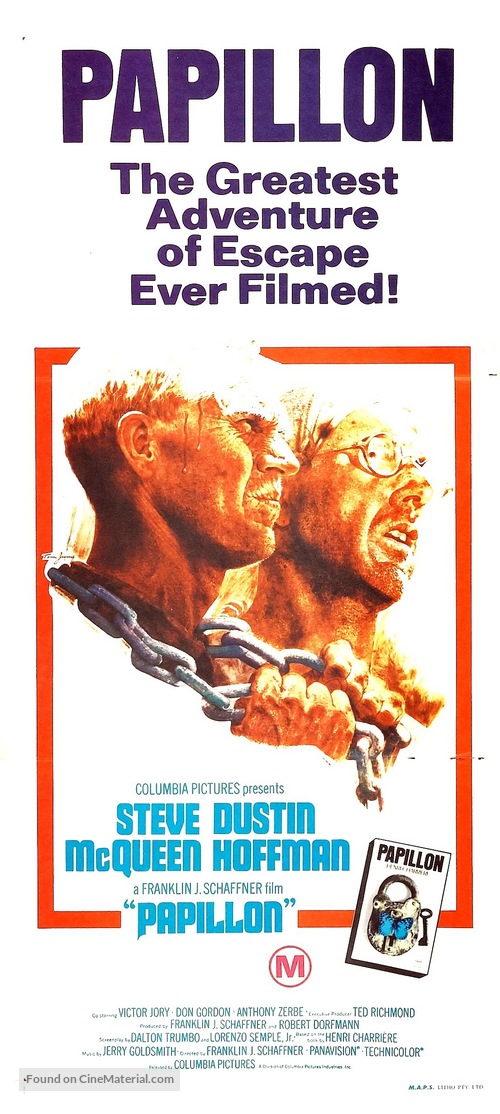 Papillon - Australian Movie Poster