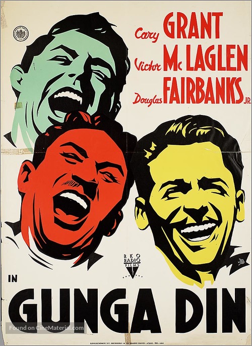 Gunga Din - Dutch Movie Poster