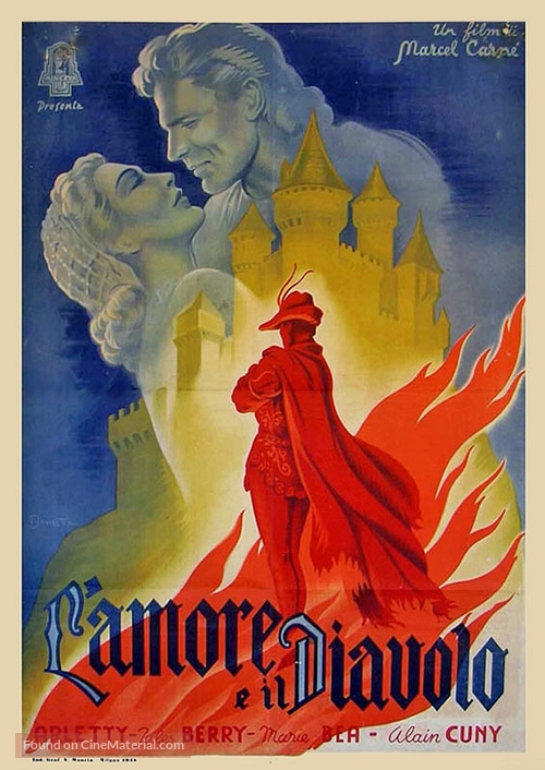 Les visiteurs du soir - Italian Movie Poster