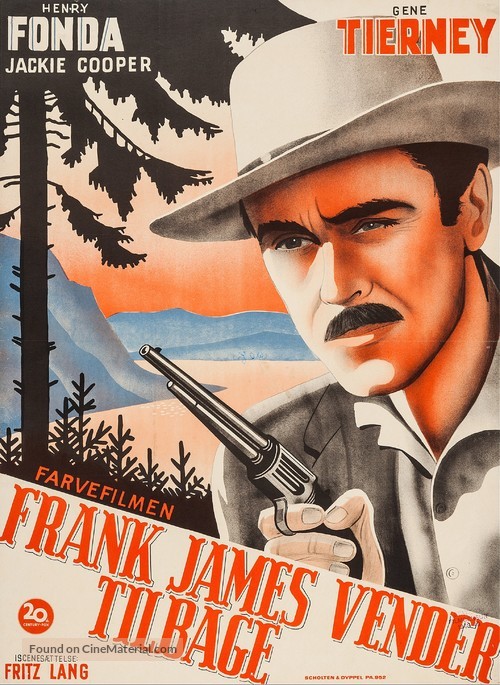 The Return of Frank James - Danish Movie Poster