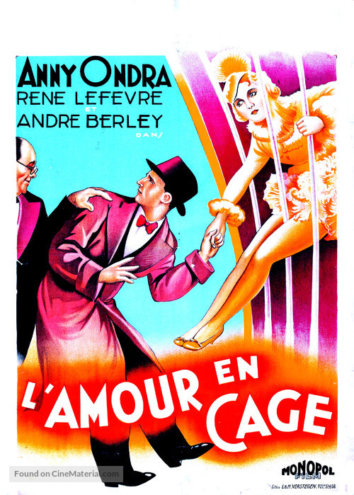 L&#039;amour en cage - Belgian Movie Poster